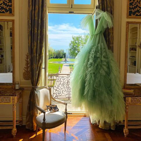 Goes Sage Green Dress Sage Green Tulle Prom Dress Sage Green Puffy Dress  Dress size 34 Color Beige