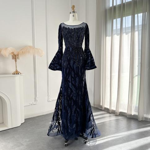Emerald Green Velvet Party Dresses Green Velvet Dresses Wedding Luxury  Dubai Color Navy blue US Size 12
