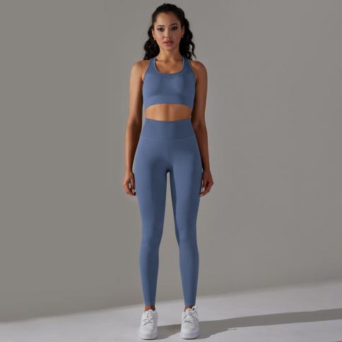 Sport Set Women Workout Clothing Push Up Leggings With