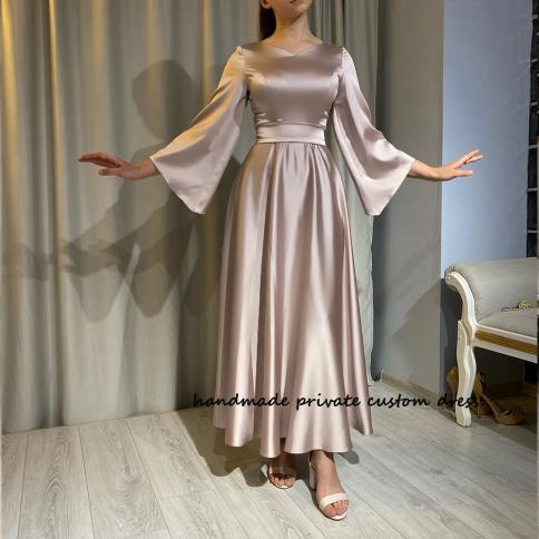 2020 Arabic Satin Jumpsuit With Jacket White Long Sleeve Formal