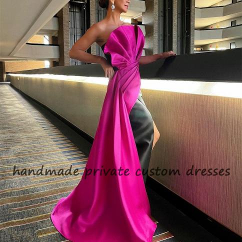 strapless open back dress Plus Size Gothic Wedding Dress in Blush Pink and Black color –  WonderlandByLilian main image 1