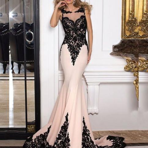 strapless open back dress Orange Lace Off the Shoulder Long Sleeves Trumpet Prom Dress
