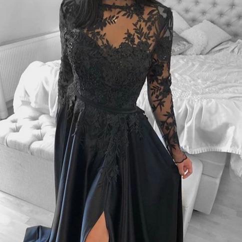 Long sleeve black homecoming dress best sale