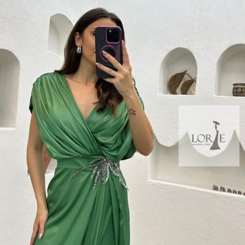 evening dresses green color