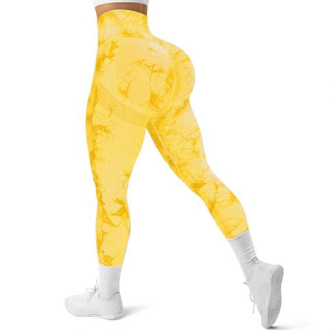 SSAAVKUY Womens Workout Out Leggings Stretch Waist Button Pocket Yoga Gym  Loose Pants Outdoor Comfy Fit Fashion Trousers 2023 Yellow XXL