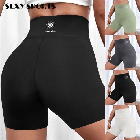 מכנסיים קצרים לנשים מכנסי ספורט קצרים לנשים חדש רכיבה על אופניים ריצה כושר מותניים גבוהים מכנסי כושר קצרים חותלות בגדי יוגה