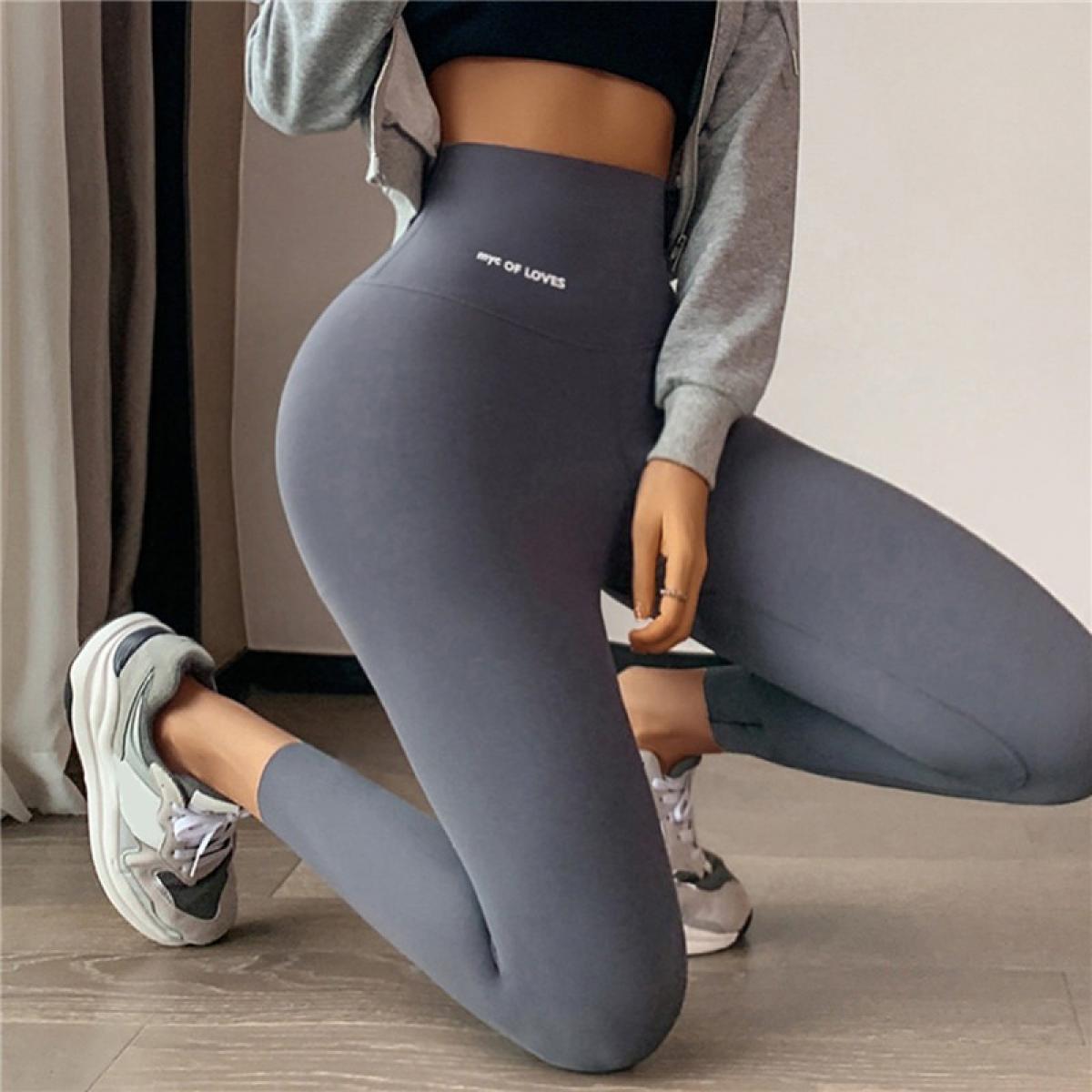 Solid Seamless Leggings With Pocket Women Soft Workout Tights Fitness  Outfits Yoga Pants High Waist Gym Wear Spandex Leg Color Black size  2XL70-80kg
