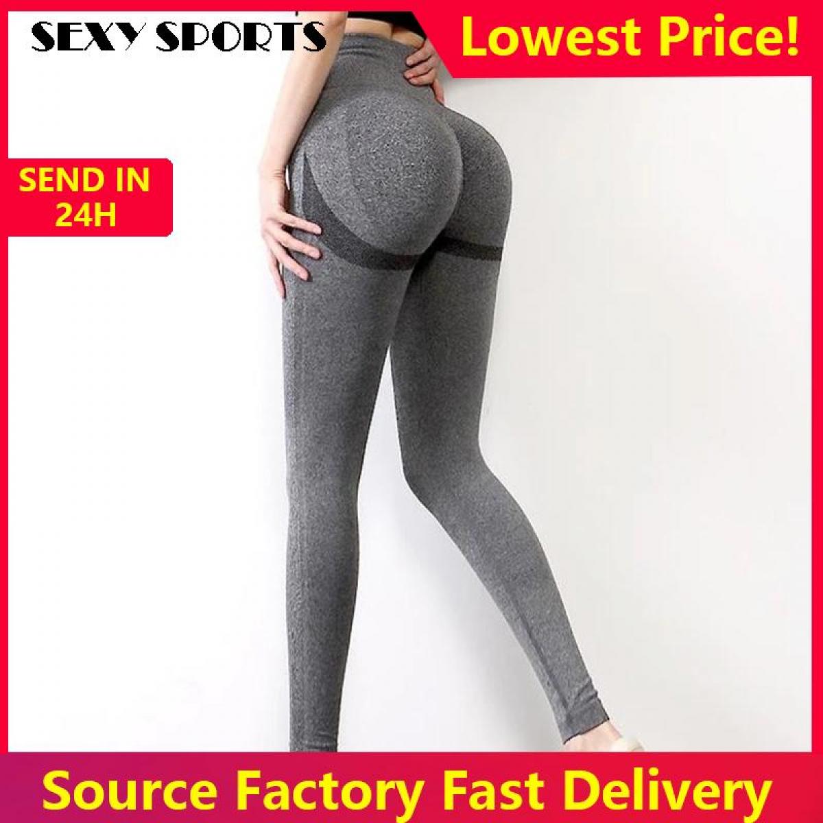Womens Fitness Leggings Push Up Sport Legging Ladies High Waist Yoga Tights  Workout Pants Casual Gym Wear Large Size Le size XL Color Blue3