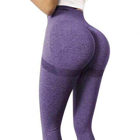 ASHEYWR Women Bubble Butt Fitness Leggings High Waist Elastic