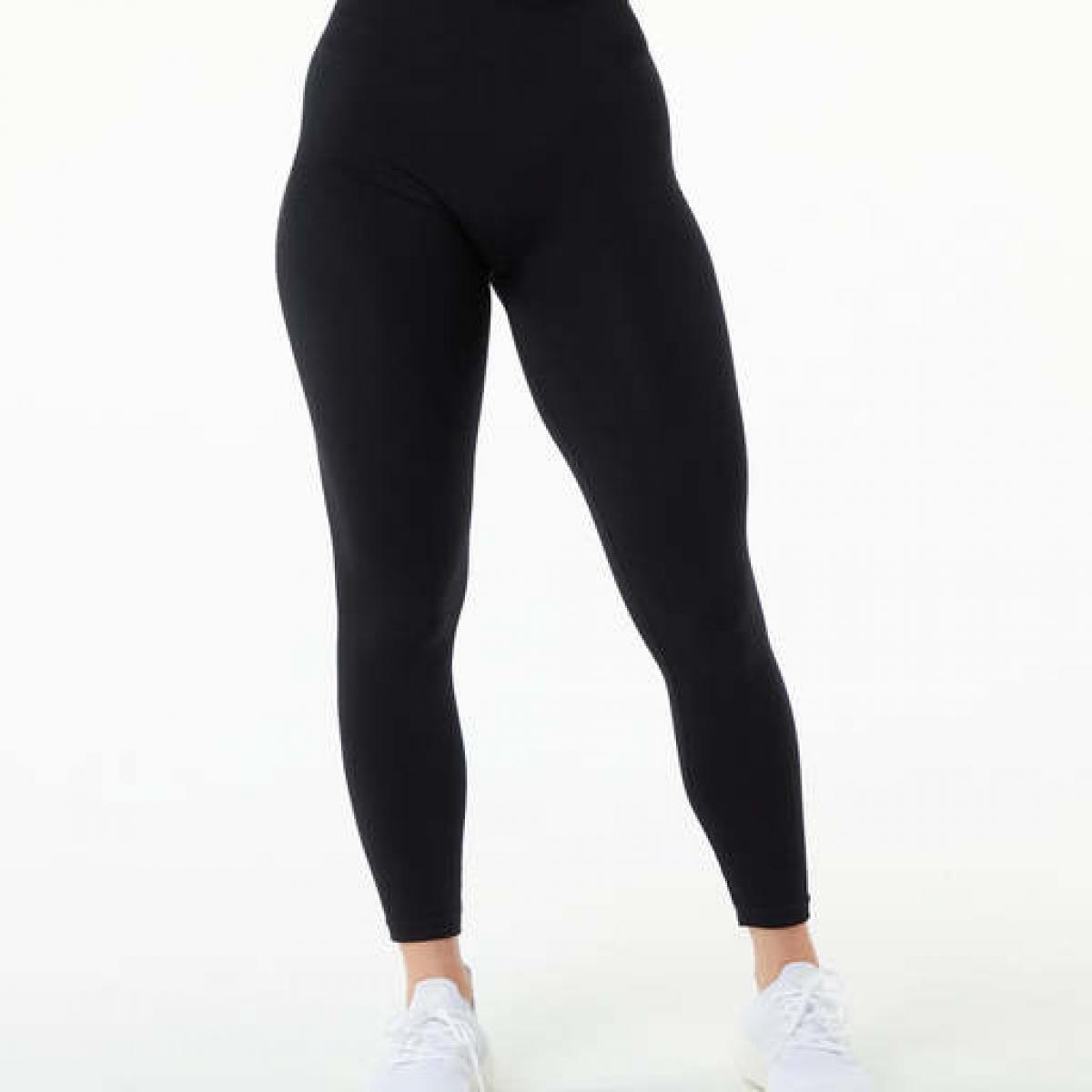 Alphalete Ozone Seamless Leggings Women Soft Workout Tights Fitness Outfits  Yoga Pants High Waisted Gym Wear Spandex Leg size L Color Black
