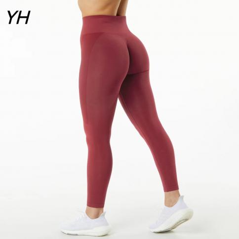 Ribbed Yoga Pants High Waisted Gym Leggings Sport Women