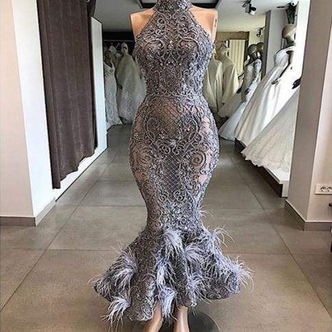 Tea Length Grey Lace High Neck Mermaid Party Prom Dress 2022 With Ostrich Feather Vestido De Festa Longo Evening Dress 2 16 16 Burgundy Burgundy Tea Length Grey Lace High Neck Mermaid Party Prom Dress 2022 With Ostrich Feather Vestido De Festa Longo Evening Dress 2 16 16 Burgundy Burgundy