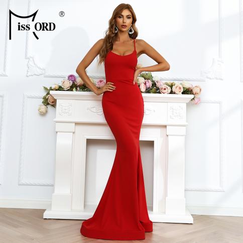 Compre Sexy Strapless Red Party Dress Backless Padded Maxi Dress