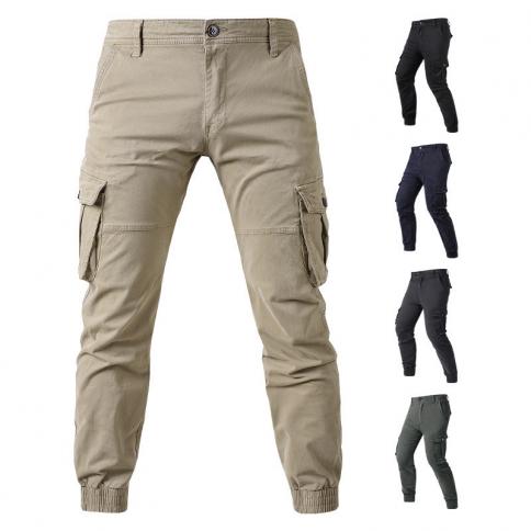 streetwear cargo work harajuku ישר מכנסיים קזואל לגברים מכנסי טרנינג מכנסיים מכנסיים בגדי ריבוי כיסים מידת מכנסיים