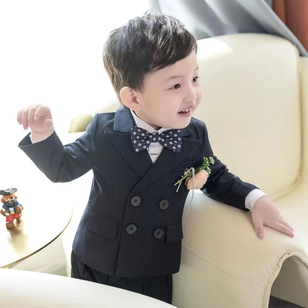 navy blue dress for baby girl Kids 1 Year Black Birthday Dress Baby Boys New Year Photograph Suit  Children Wedding Performance Piano Party Blazer Tux 24M 80-90 CM 24M 80-90  CM ONE JACKET ONE JACKET