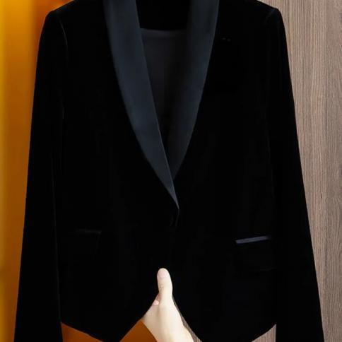 בלייזר למשרד נשים ג'קט נשים אופנה פשוט קז'ואל טמפרמנט הכל תואם מעיל עסקי אלגנטי אלגנטי חדש קול מוצק