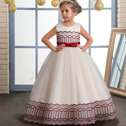 שמלת מסיבת נסיכות אלגנטית לילדות שמלות ערב ערב הקודש ראשון ילדה ילדה שושבינה שמלת נשף כלה ילדים ג