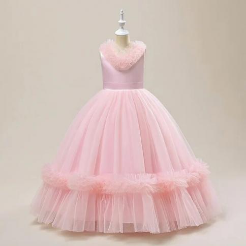 Girl Pink Formal Bridesmaid Dresses For Wedding Party Prom Gown Puffy Tulle Kids Girls Princess Birthday Dress Chidren C peach pink peach pink 9Y 9Y Girl Pink Formal Bridesmaid Dresses For Wedding Party Prom Gown Puffy Tulle Kids Girls Princess Birthday Dress Chidren C peach pink peach pink 9Y 9Y
