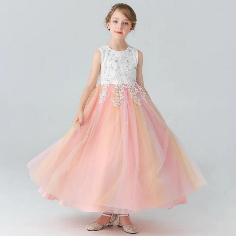 תחרות פרח בנות שמלה לחתונה שמלות ערב ילדים ילדה יום הולדת נסיכת מסיבת שמלת ילדים חתונה רשמי cl