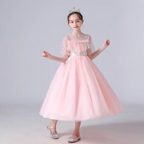 תחרות שמלת נסיכת כלה לילדות מסיבה אלגנטית טול שמלת נשף ילדים בגדי ערב פורמליים ילדים ד