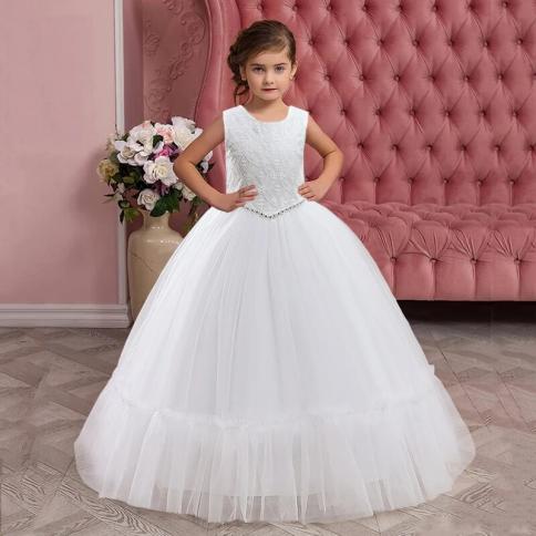 בנות שמלות שושבינה לבנות לשמלת ערב לחתונה פרח פרחוני ילדה שמלת מסיבה אלגנטית לילדים יום הולדת נסיכה שיתוף