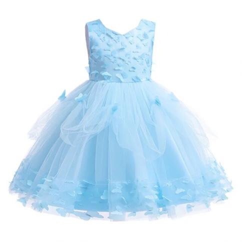 blue dress 5t Royal girl gown sky blue – MyBabyByMerry