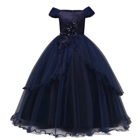 Princess Dress For Wedding Formal Floral Long Prom Graduation Gown Teenager  Girl New Year Dress Vestidos 10 14 Years Gi 6 6 Style 1 Dark Blue Style 1  Dark Blue