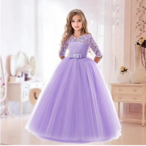 Lace Teenagers Girls Wedding Long Dress