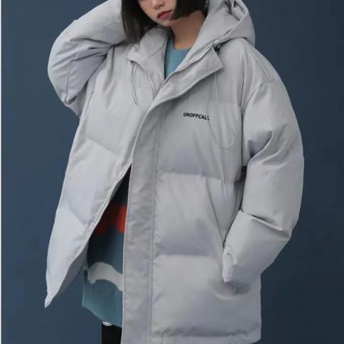 2023 מעיל חורף עם קפוצ'ון אוברסייז לעבות מעיל נשים חם כותנה מעילי נשים מרופד מעילי שלג נשיים רפויים