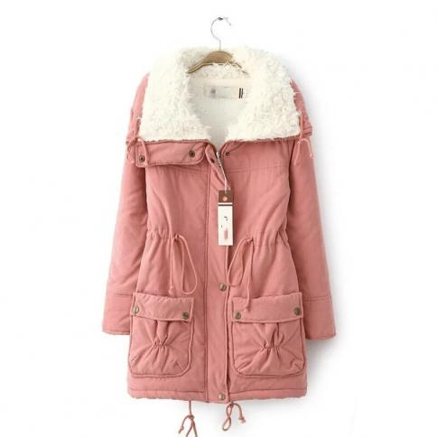 2023 Winter Cotton Coat Women Casual Solid Thick Loose Parkas