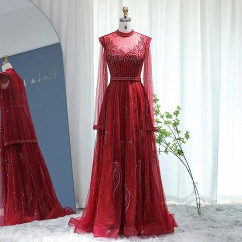 Dubai Evening Dresses Cape Formal Occasion Dresses Luxury Dubai Evening  Dress 2 2 Burgundy Burgundy