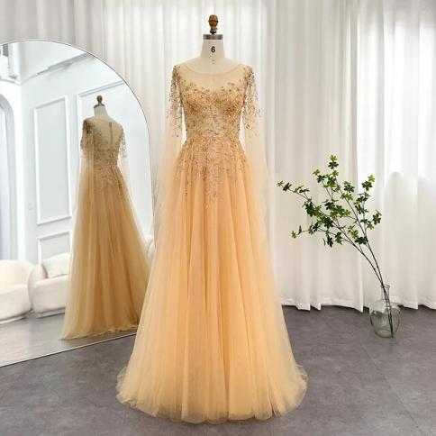 sachin and babi light blue dress Gold Wedding Guest Dresses, Wedding Guest Dresses Gold Color -GemGrace main image 1