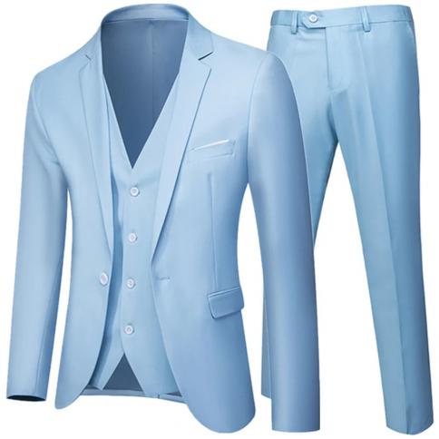 חליפת עסקים מעיל מעיל בלייזרים מכנסיים מעיל גברים חתונה שלוש חלקים מכנסיים אפוד במידות גדולות חליפות מקצועיות