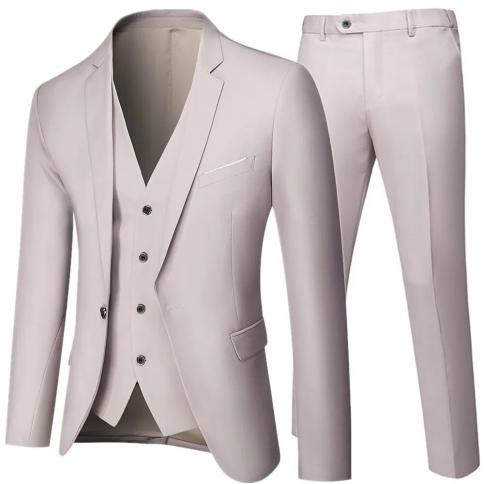 חליפת עסקים מעיל מעיל בלייזרים מכנסיים מעיל גברים חתונה שלוש חלקים מכנסיים אפוד מידה גדולה שמלה מקצועית 3