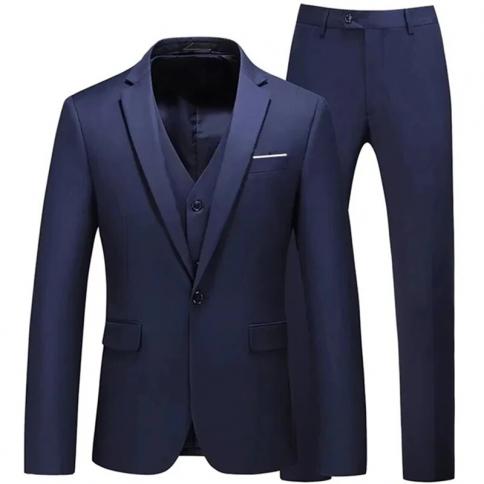 2023 אופנה עסקית לגברים באיכות גבוהה ג'נטלמן שחור סט חליפות 3 חלקים / בלייזרים מעיל מכנסיים מכנסיים קלאסיים