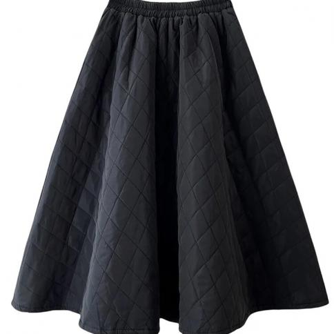 Midi skirt outlet with pockets quilted