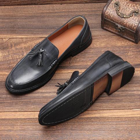 712 assels שמלת נעלי גברים עסקים מסוגנן נעלי ג'נטלמן רשמיות נוחות גברים #al703 נעלי קז'ואל עור
