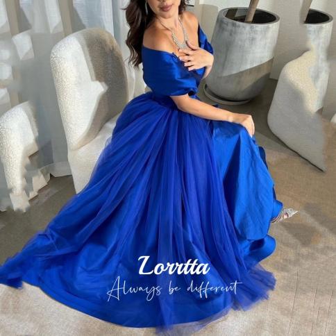 lorrtta off shoulder שמלות ערב יוקרתיות 2023 אצולה טול שולי קו שמלות נשף באלגנטיות באורך הרצפה