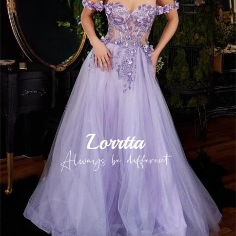 lorrtta מדבקה דובאי פלאפי מתוקה צווארון רצועות עצם דג טול שמלה אלגנטית לנשים חגיגית שמלות נשף שמלות נשף