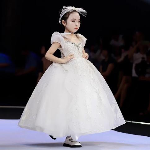 strapless open back dress Girls Long Sleeve Princess Tulle Party Dress Sewing Pattern – Patterns For  Less main image 1