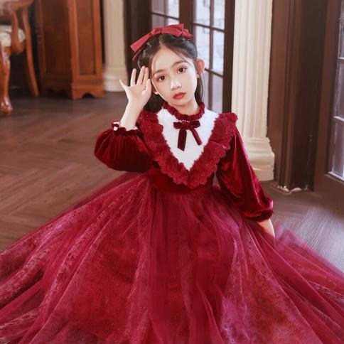 winter teenage party dress Girls Dress Black Long Sleeve Girls Fall Winter Dresses Girls Birthday  Dress Girls Dresses Size 14-15 Years