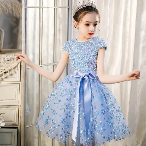 sachin and babi light blue dress Toddler Girls Elegant Dress Children Eid Holidays Luxury Birthday Party  Pageant Princess Ball Gown Formal Kids Evening Dresses