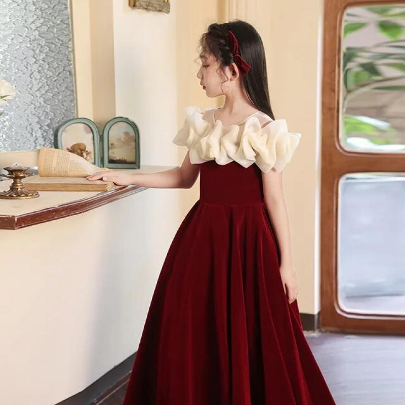 teenage christmas party dresses 2023 Christmas Party Dresses For Girls Teenage Girl Luxurious Evening Dress  Kids Vintage Quinceanera Red Ball Gown Teens