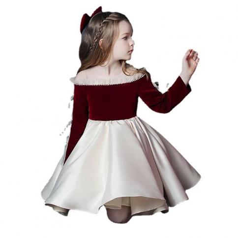 green emerald velvet dress Girl Dresses Toddler Kids Princess Formal Party Graduation Bridesmaid   ilovethedress