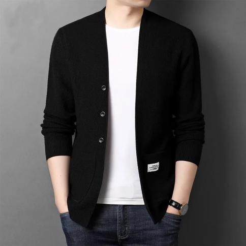 Men's Casual Sports Jacket Fashion Solid Color Cardigan Coat Business  Outwear