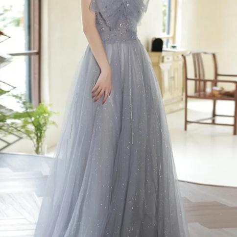 Bow Lace Stitching Evening Dress Bow Lace Stitching Evening Dress