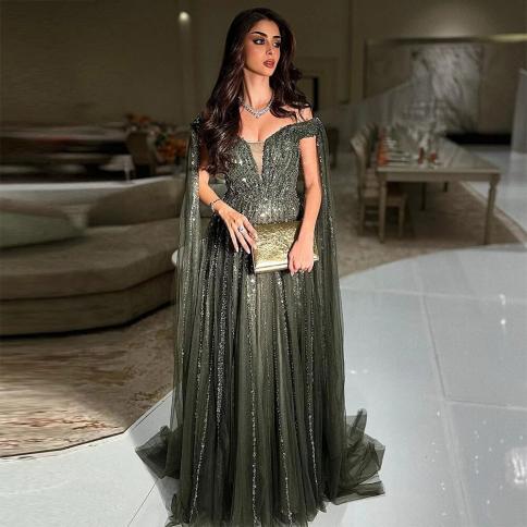 sevintage luxury beading פאייטים קו שמלות נשף מחוץ לכתף שמלות ערב ערב הסעודית שמלת מסיבה רשמית 202