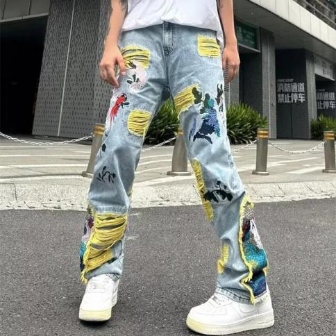 2023 Y2K Streetwear Camouflage Baggy Tracksuit Cargo Pants Men