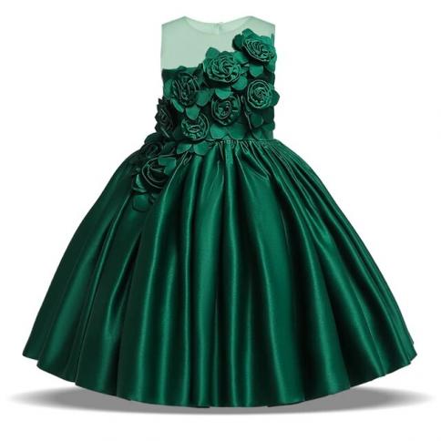 5t prom dress Formal Dresses 5t White Dress Kamemir Girl Sleeveless Princess Pageant Dresses Kids Prom Ball Gown(White,
