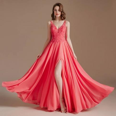 spring hill formal dresses Ashley Lauren 11373 Electric Watermelon Prom Dress sz 6 Lace Up Back Fully Beaded Evening Gown main image 1